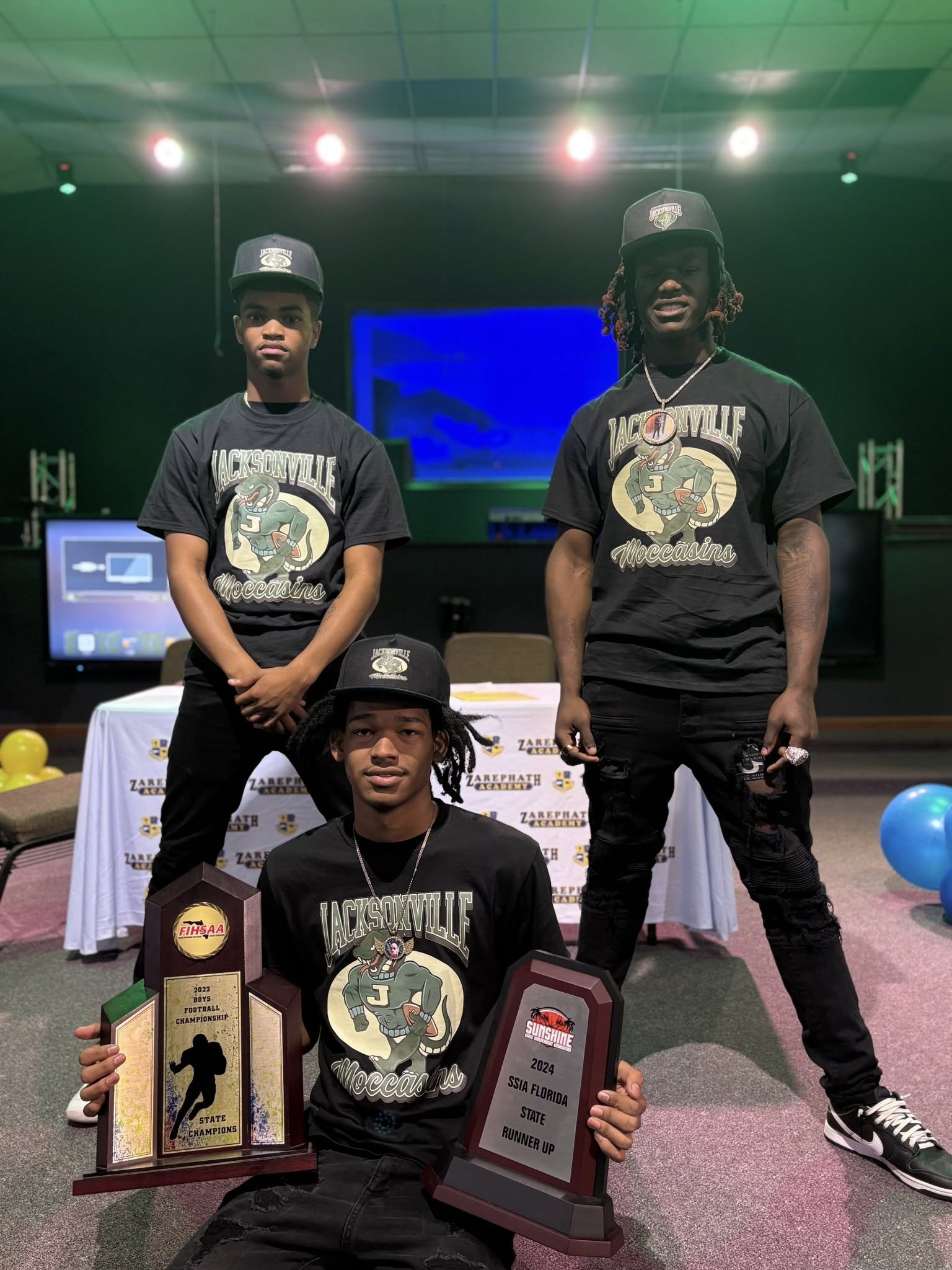Zarephath football team celebration